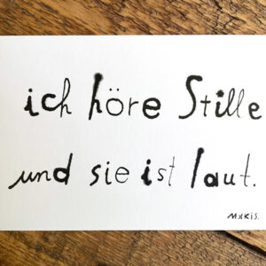 Poesie Card: Stille